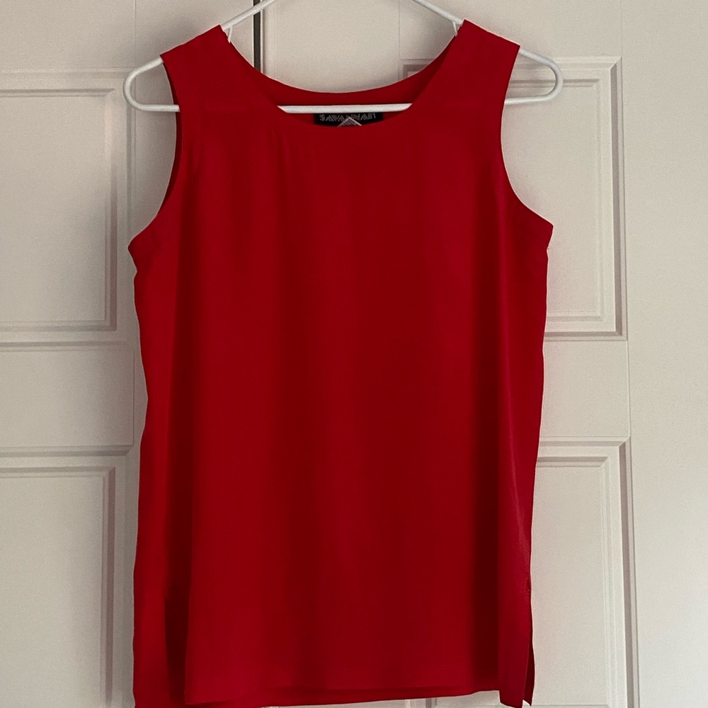 Savannah Sleeveless Silk Top - Small